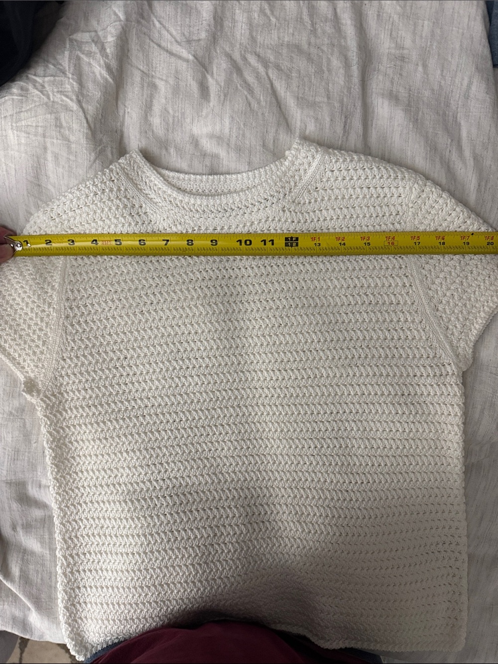 NWOT! Cotton Crochet Crewneck T-Shirt - Picture 8 of 8